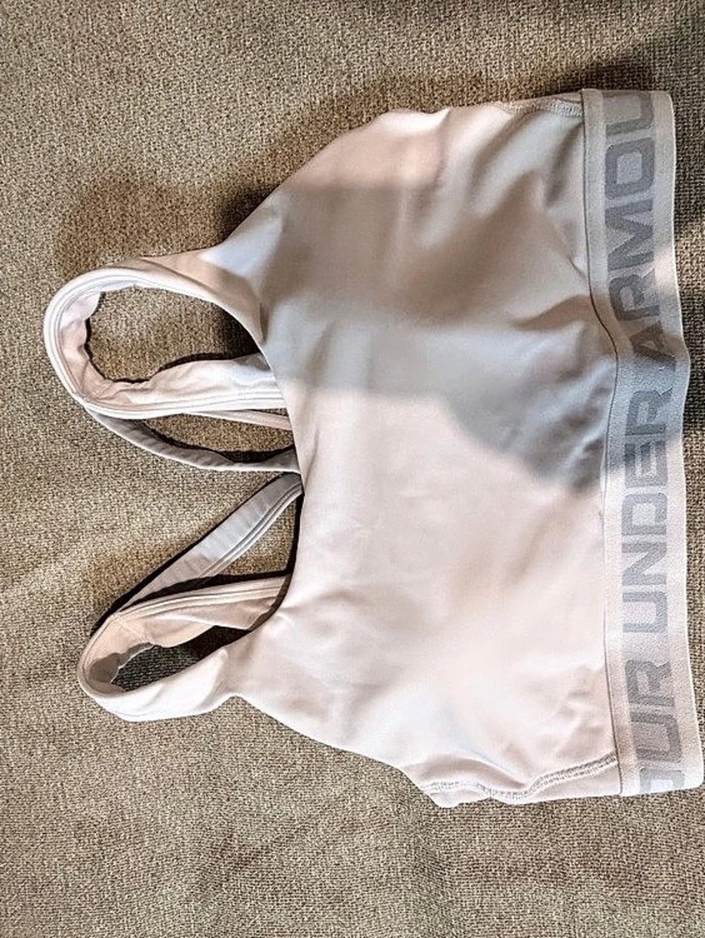 Under Armour Crossback Mid Sports Bra White Size Large